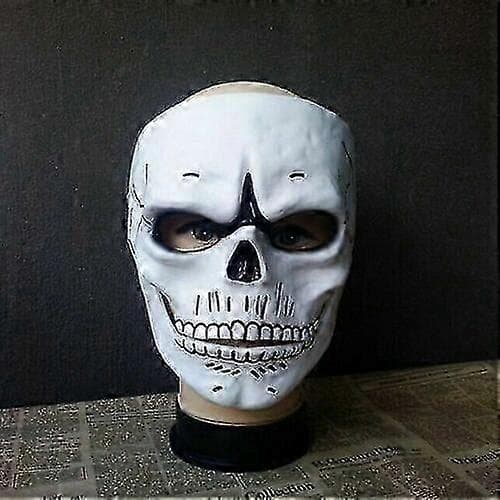 Hvit Dødninghode Maske Dag for de døde Spectre James Fancy Kostyme Bindende Tilbehør