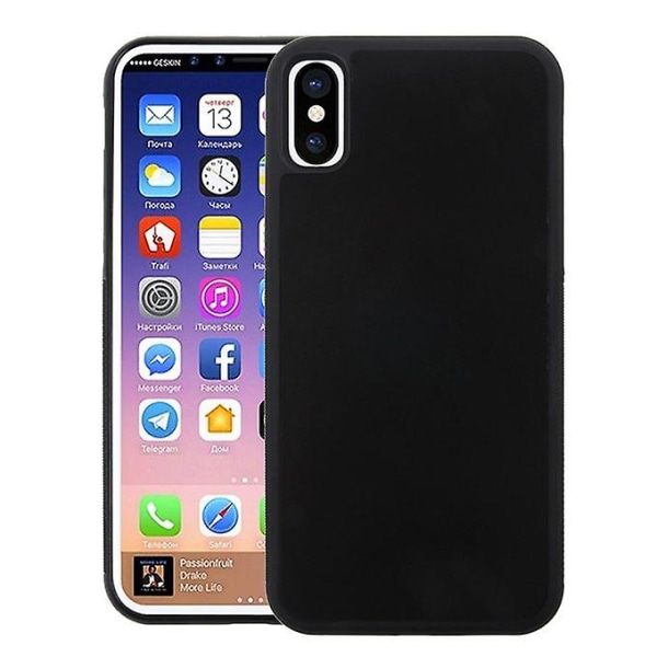 Iphone X Tpu + PC:lle Anti-gravitation dropproof cover case(musta)