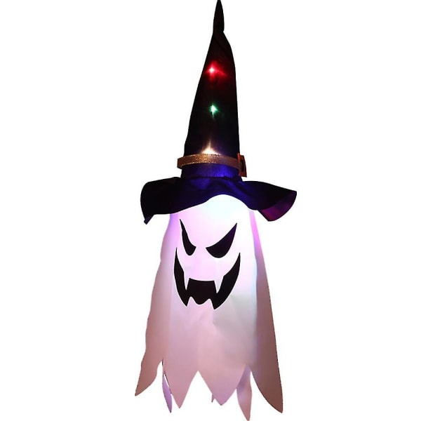 Halloween-dekorationsled, trollhatt, hänglampa, spökansikte, spökfestivalskräck COLOR
