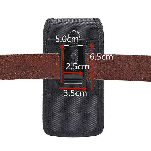 4,7 tums universal vertikal midjeväska i nylon för Iphone X & Iphone 8, Galaxy S6, Redmi 3 (svart)