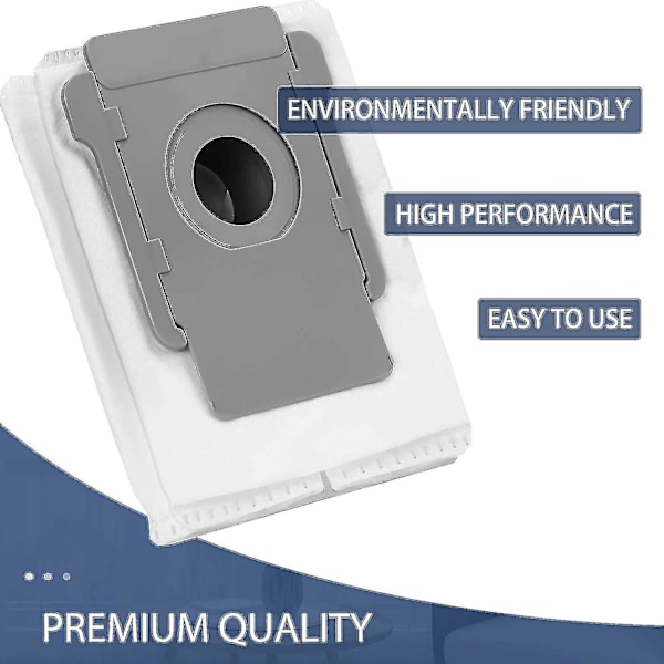 12 pakke multi-sett erstatningsposer for smussavfall for Irobot Roomba I7 I7+ S9 S9+ Clean Base Støvsuger