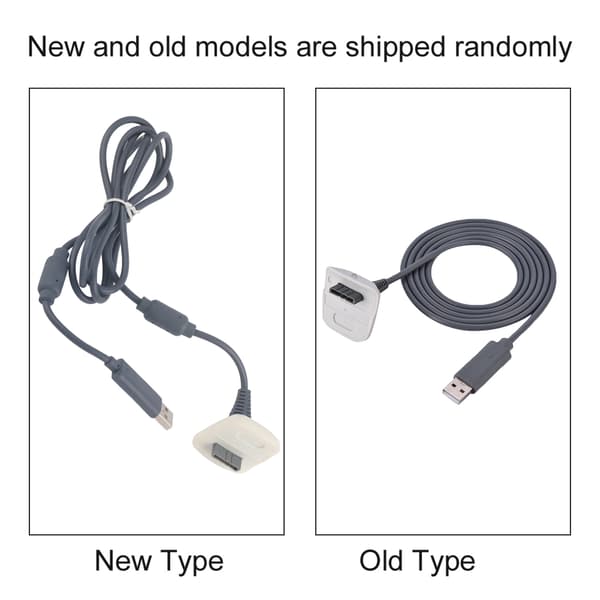 Microsoft Xbox 360 Trådløs Controller USB-opladerkabel (Hvid)