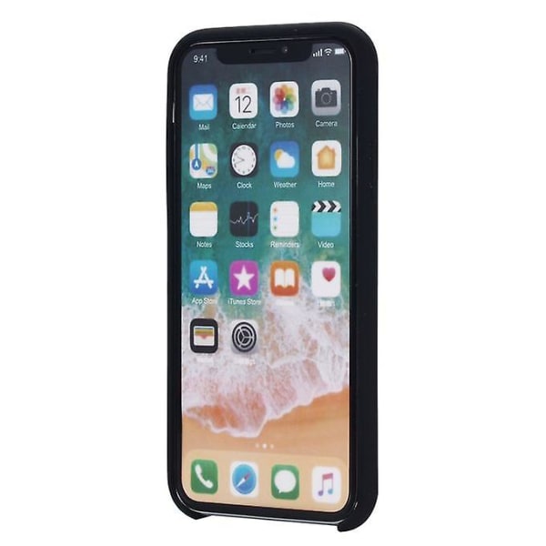 Fyra hörn Fulltäckande flytande case Cover för Iphone X / Xs (svart)