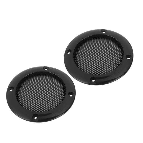 Bilhøjttaler Mesh Cover - 2 tommer, dekorativ stålcirkel, sort
