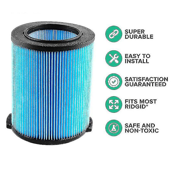 Ersättningskassett för Vf5000 5-20 gallon våtdammsugare vikt papper styv vakuumpatron