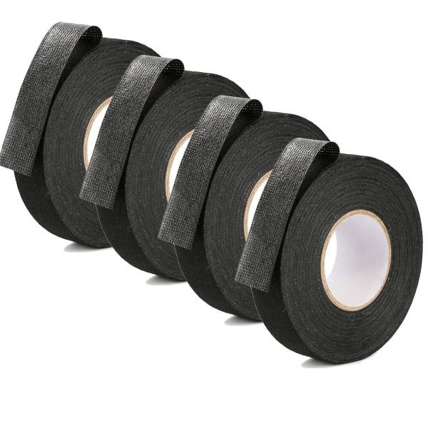 ny stil 19mm X 15m Black Scotch Tape 4 Rolls, Black Insulating Adhesive Tape Automotive Fa ic Tape, High Temperature Car Adhesive Tape
