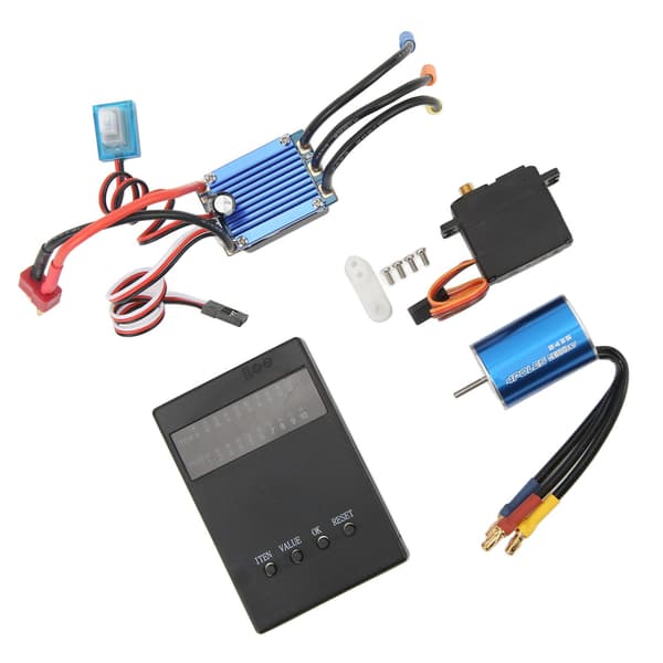 RC Borstlös Motor ESC Set 4800KV 25A 2.2KG Servo Programmeringskort Combo för 1/16 1/18