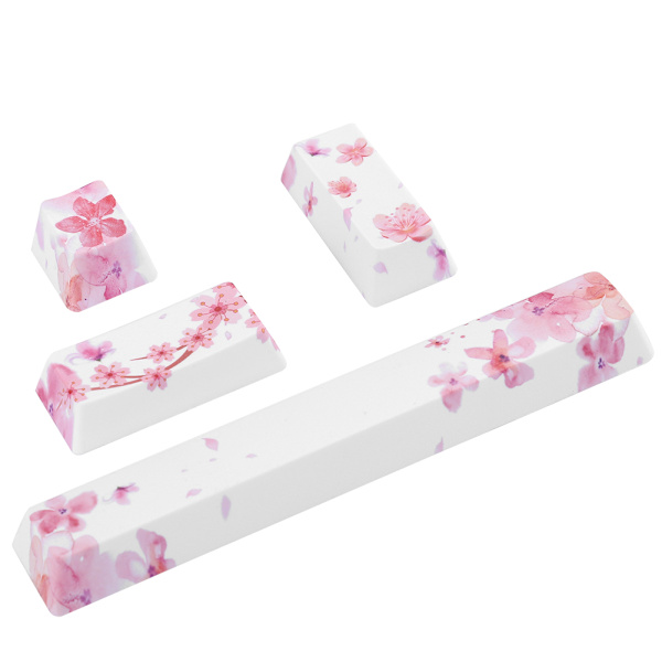 Sakura Pattern Keycaps Set för mekaniskt tangentbord (4st)