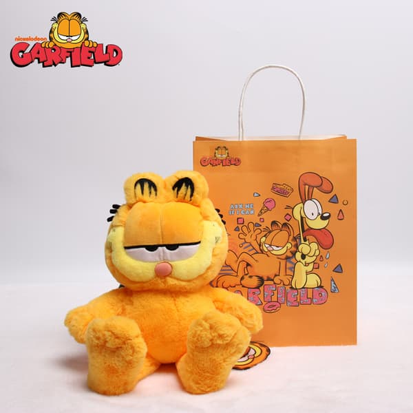 UDSALG! 35 cm Garfield Plysdyr | Orange Buttet Kattebamse & - Perfekt til Fans & Børn-Garfield