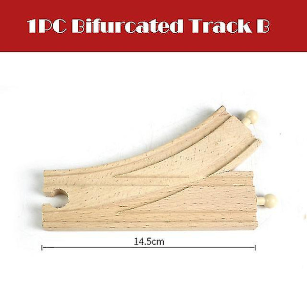 Hhcx-new All Kinds Wooden Track Parts Beech Wooden Railway Train Track Accessories Fit With All s Wood Tracks Toys For Kids 1pcs bifurcation F