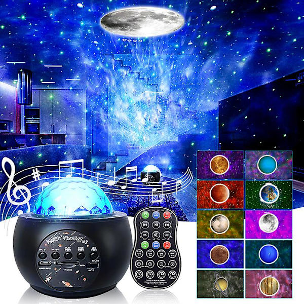 Stjärnprojektionslampa Bluetooth Creative Nytt konstigt nattljus Atmosfär Sovlampa Projektorlaserljus