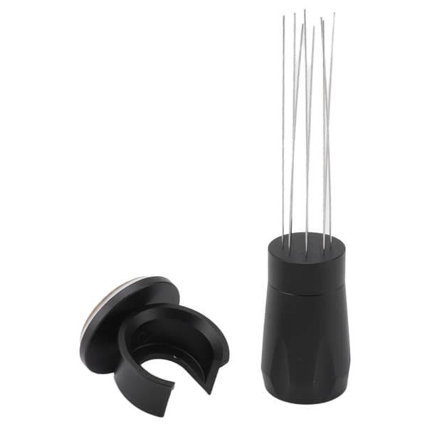Kaffedistributionsværktøj Non-stick Sort Aluminiumlegering Rustfrit Stål Kafferøringstamper til Kaffefremstilling