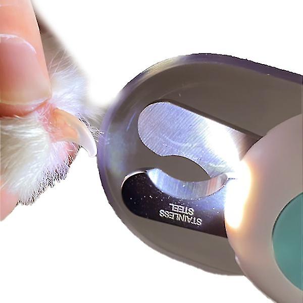 Profesjonell katt-negleklipper med LED-lyssaks, passer for hundepleieverktøystrimmer Blue