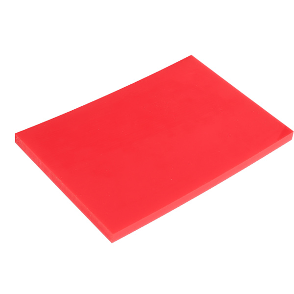 Rød lærhåndverksmatte - 15 cm x 10 cm - Støydempende, rivebestandig pute for DIY-prosjekter