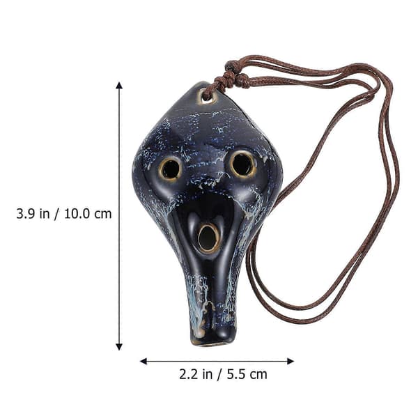 Keramisk 6-hullers alt-ocarina til begynderøvelse med bærbart design