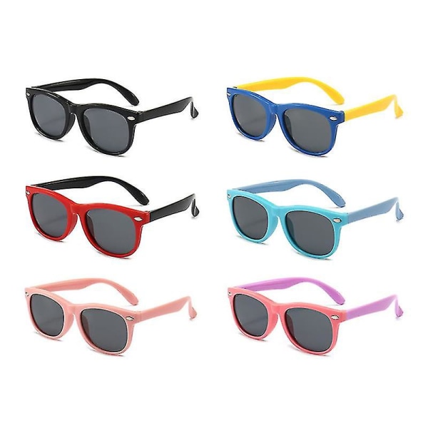 Barnsolglasögon Flexibla polariserade nyanser Solglasögon oförstörbar silikonbåge & Atc-lins 3