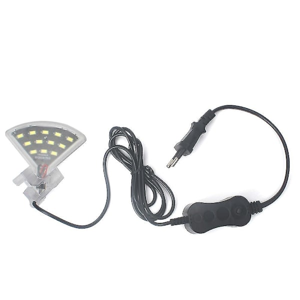 Akvarium Led Fan-formet klemmelampe med 8 stk High Light