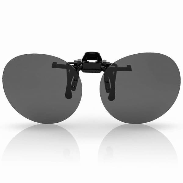【BQ】Polariserede Clip-On Runde Solbriller til Briller Black One size