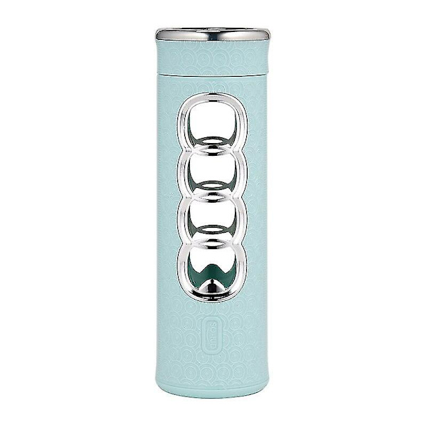 450ml Portable Glass Tea Water Bottle With Tea Infuser Outdoor Bike Climbing Leak-proof Sport Water Bottle Green