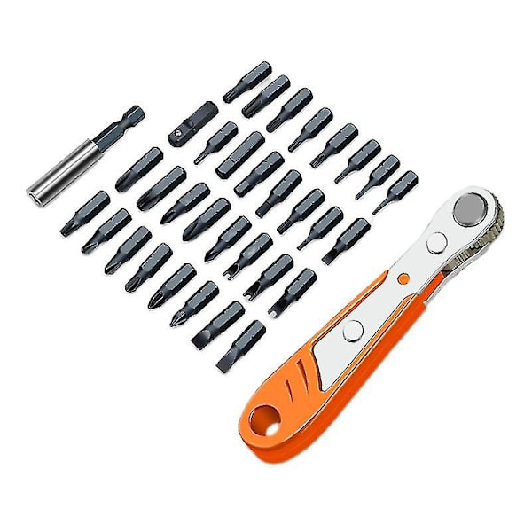 12/33 kpl Räikkäväännin ruuvimeisseli Set Räikkäruuvimeisselisarja Set 33Pcs