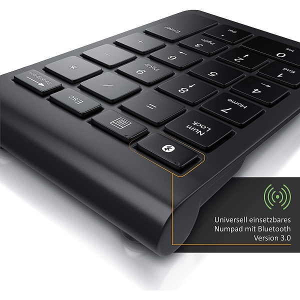 Numpad Bluetooth Wireless Numeric Keypad Portable Number Numpad With 22 Keys