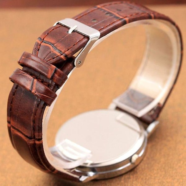 Klocka Herr Minimalistisk Urtavla Elegant Pointers Quartz Watch Läderbälte Pd999