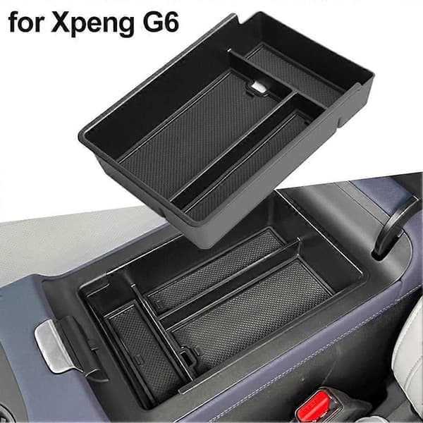 【BQ】ABS+PVC Central konsol armlæn opbevaringsboks til Xpeng G6 Central beholder