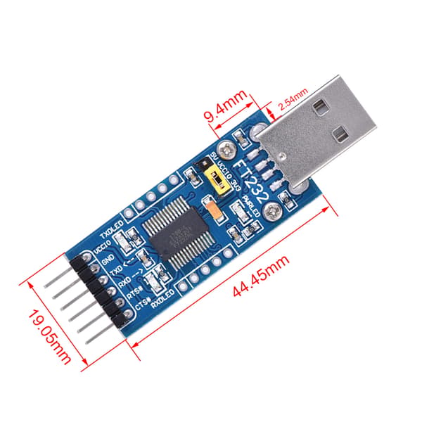 USB till seriell TTL FT232RL omvandlarmodul - typ A