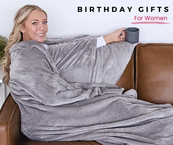Helårsbrukspledd for voksne, koselig hette-lounge-wrap for kvinner og menn, perfekt julegave, grå Grey
