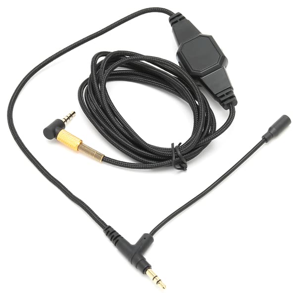 Boom Mic-kabel 3,5 mm headset ljudkabel med mikrofon och volymkontroll för VMODA MSR7 H6