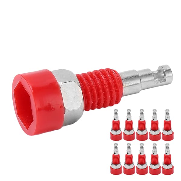 10 stk. 2 mm Banan Hun Jack Socket Connector Adapter Panel Mini Bindingsstolpe til Elektronisk Instrument Rød