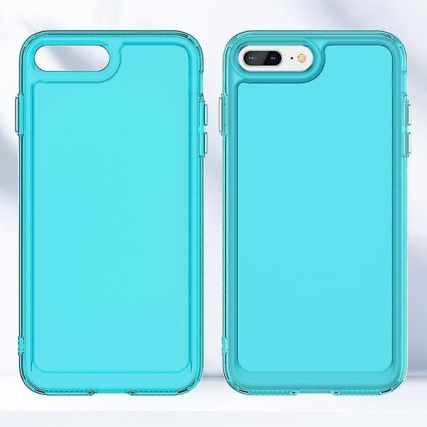 Candy Series Tpu phone case Iphone 8 Plus / 7 Plus -puhelimelle (läpinäkyvä harmaa) Transparent Blue