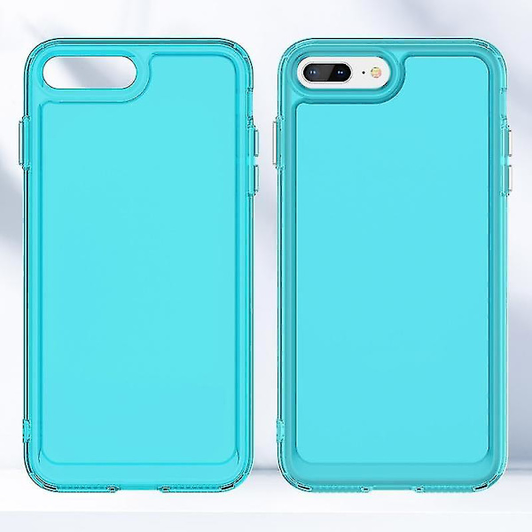 Candy Series Tpu phone case Iphone 8 Plus / 7 Plus -puhelimelle (läpinäkyvä harmaa) Transparent Blue