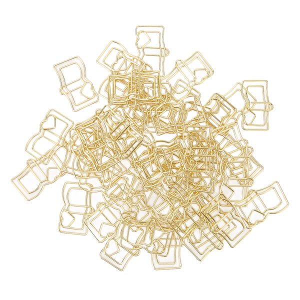 50PCS Unique Shaped Non-Slip Paper Clips - Strong Clamping Force, Reusable for School, Office, and Home Use