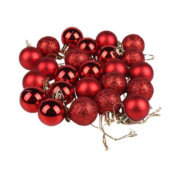 24 stk Juleballer Ornamenter Til Jul Juletre Snuttefri juletrepynt Stor hengende ball silver