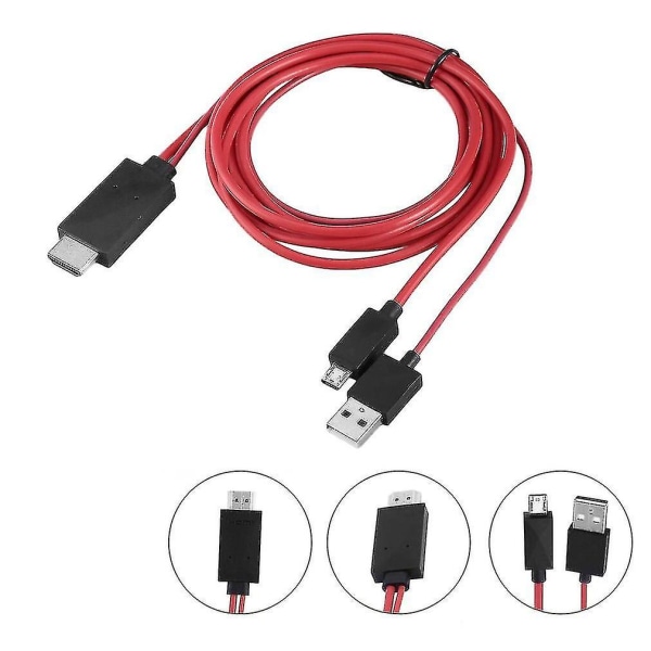 Ammattimainen Mhl 1080p Micro USB HDMI-kaapeli 11-nastaisella Samsung Galaxy S1-4 Note1-4 S4 I9500 S3 I9300