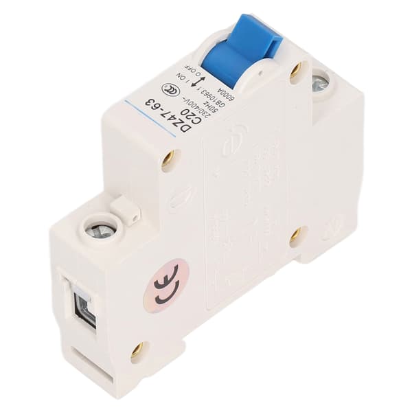 Strömbrytare Mini 1P MCB DIN-skena Montering 6000A Brytförmåga 230V 400V 20A för Hem