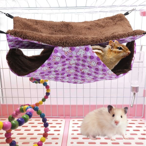 Mysig dubbellagersäng för små husdjur - Purple Rabbit Design