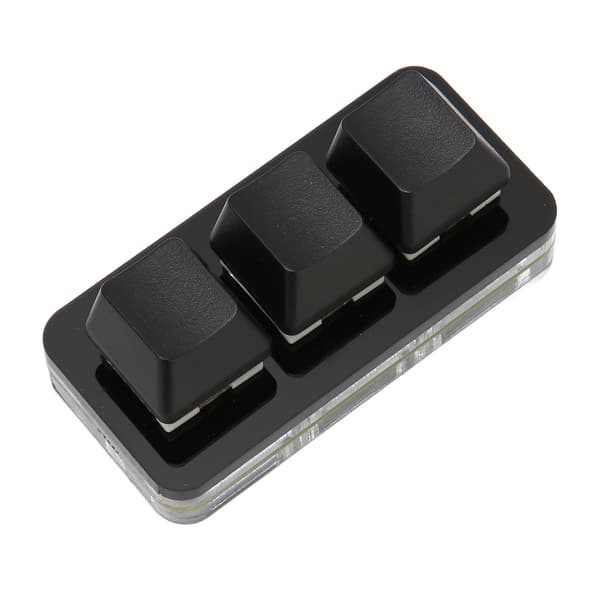 USB 3 Key Mini Keypad RGB LED Bakgrundsbelysning Stöder Hot Swap OSU HID Makroprogrammering Tangentbord för Windows för OS X för Linux Svart