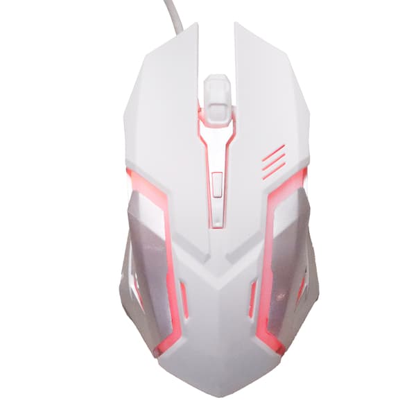 Lysende Optisk USB Kablet Gaming Kontor Business Computer Mus Hvid