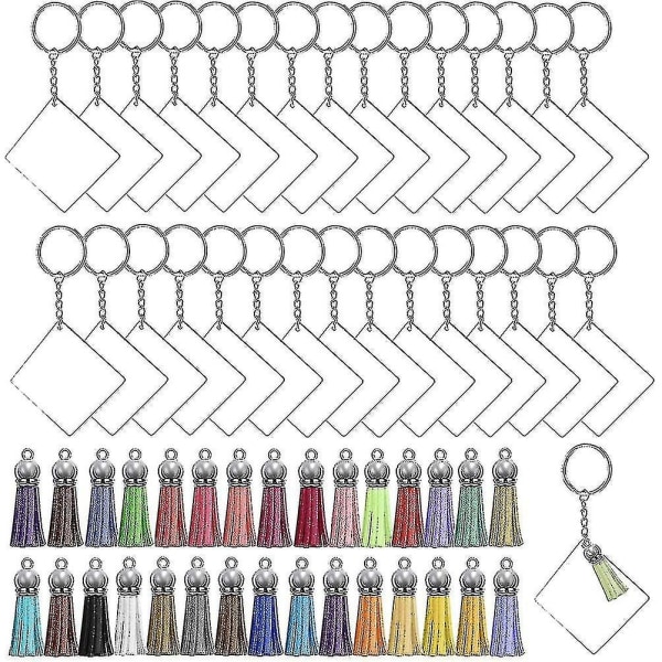 1set Diy Tassel Keychain Material Creative Key Ring Accessory Handmade Craft