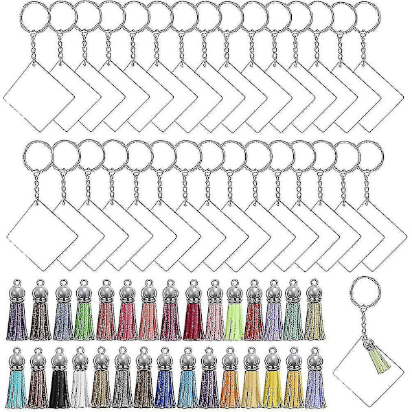 1set Diy Tassel Keychain Material Creative Key Ring Accessory Handmade Craft