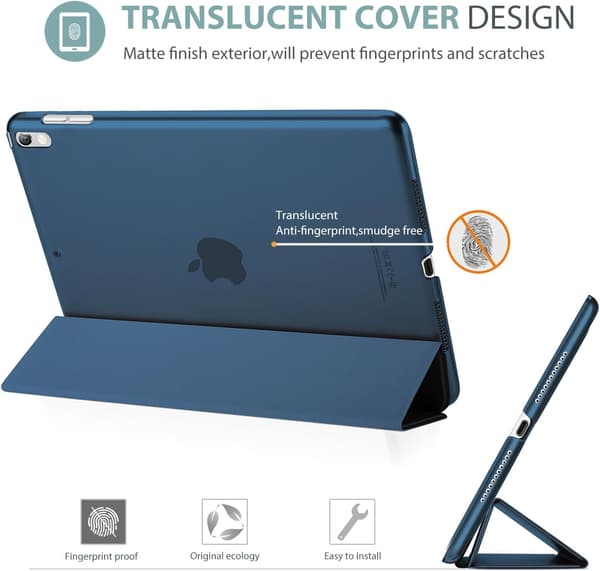 Case for iPad Air 3rd Generation 10.5" 2019 / iPad Pro 10.5" 2017, Ultra-thin Lightweight Case with Transparent Back for iPad 10.5 inch - B Dark blue