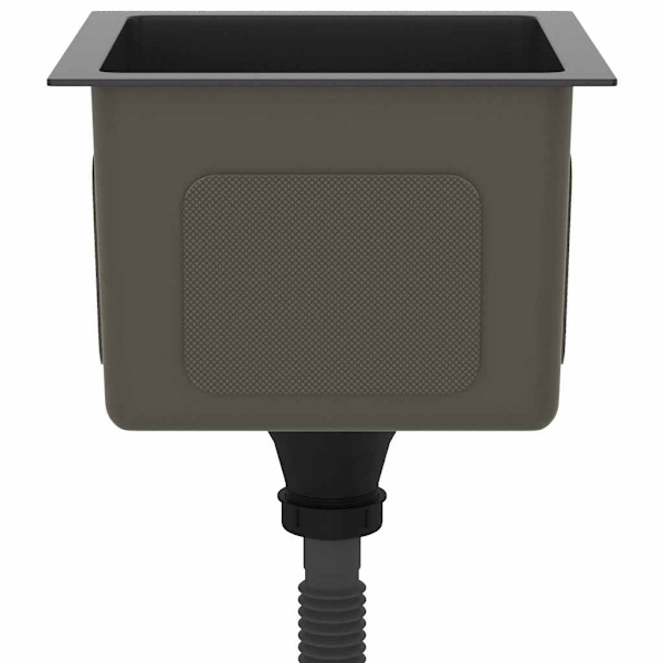 【BQ】vidaXL Håndvask Sort Rustfrit Stål Svart black