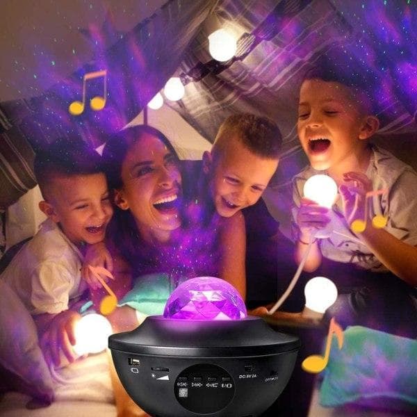 【BQ】Stjerneprojektor LED Galaxy Light / Natlampe / Stjernelampe Lampe sort black 542