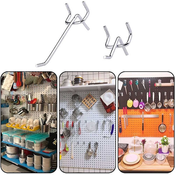ZXPASRA 30 Stk Pegboard Kroge Metal Kroge