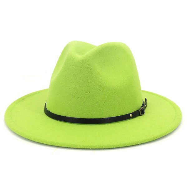 Naisten tai miesten villainen huopa Fedora-hattu green