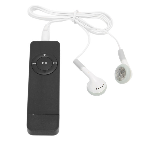 Mini MP3-afspiller - tabfrit lyd, op til 64 GB, perfekt til studerende, løb og rejser - sort