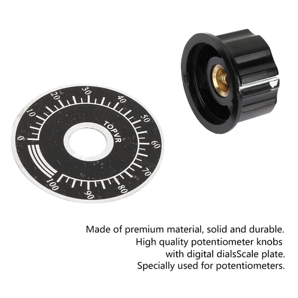 MF A03 Potentiometer Riflet Knapper Volumenkontrolhætte Digital Skala Plade