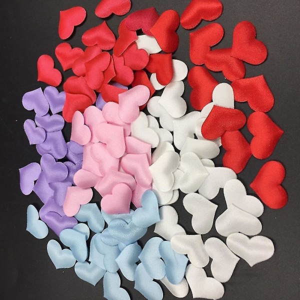 100pcs Romantic Married Love Heart Sparkle Confetti Table Wedding Party Scatter Pink 3.5 cm